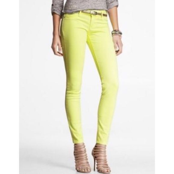 Express Denim - Express Bright Yellow Jean Leggings