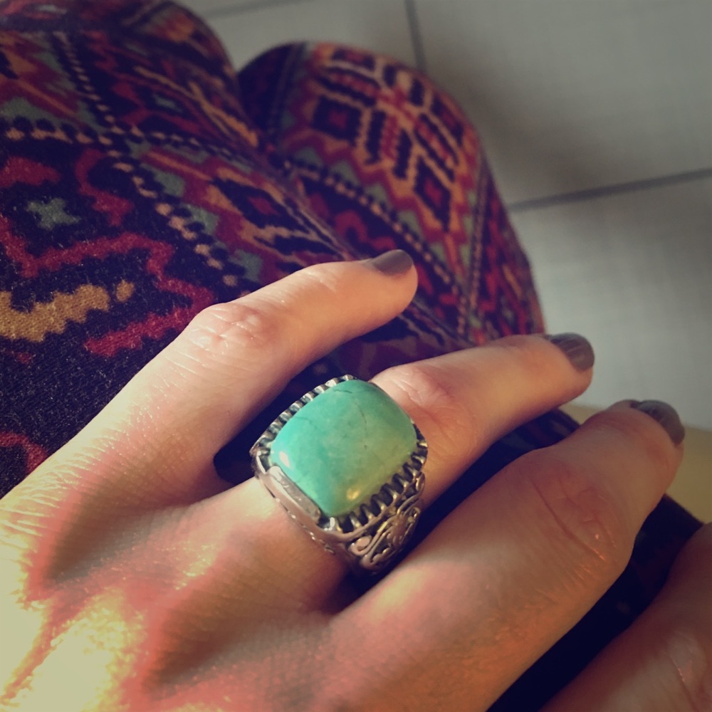 Silpada Boho Turquoise Cocktail Ring