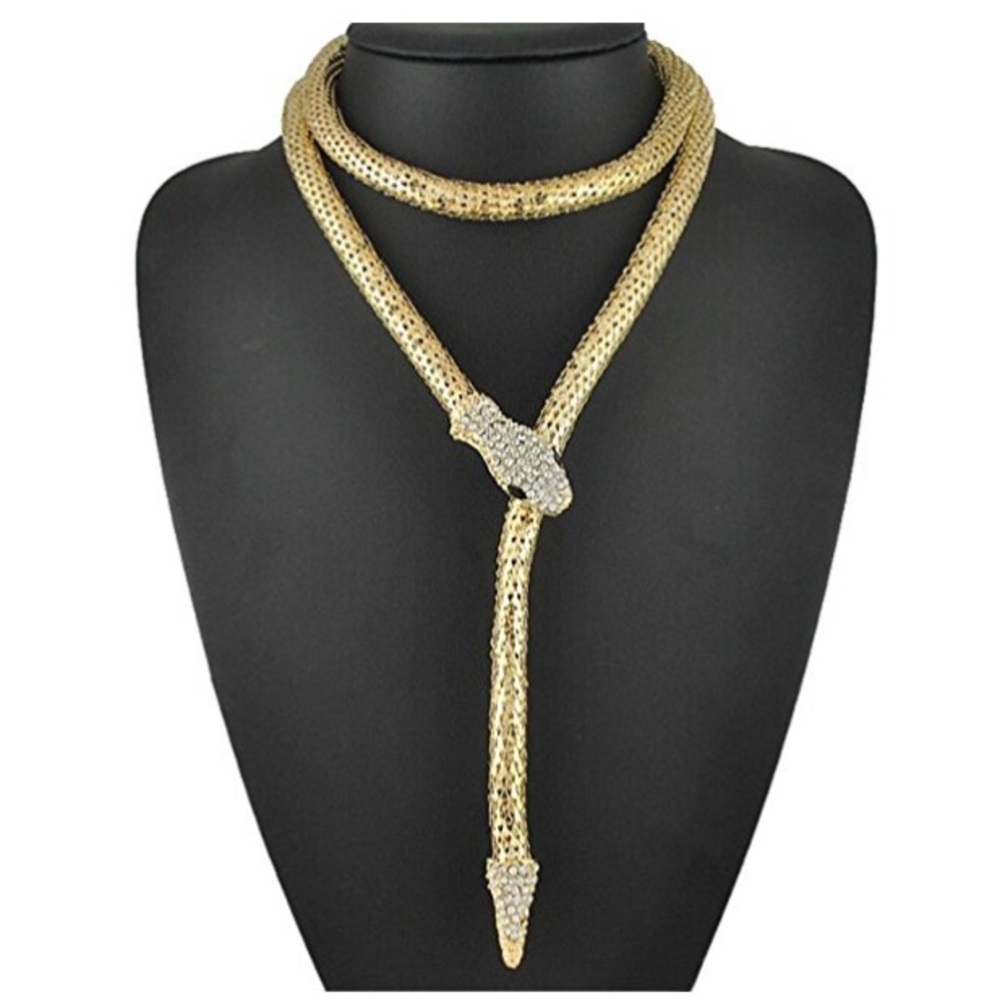 NWOT Multipurpose Gold Snake Necklace