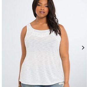 Torrid Size 1 Eyelet Yoke Tank Top