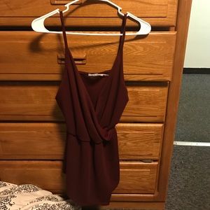 maroon urban outfitters romper