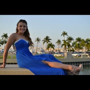 Royal blue prom dress