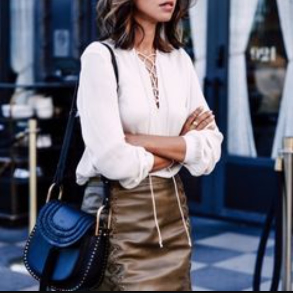 Rebecca Minkoff lace up Blouse