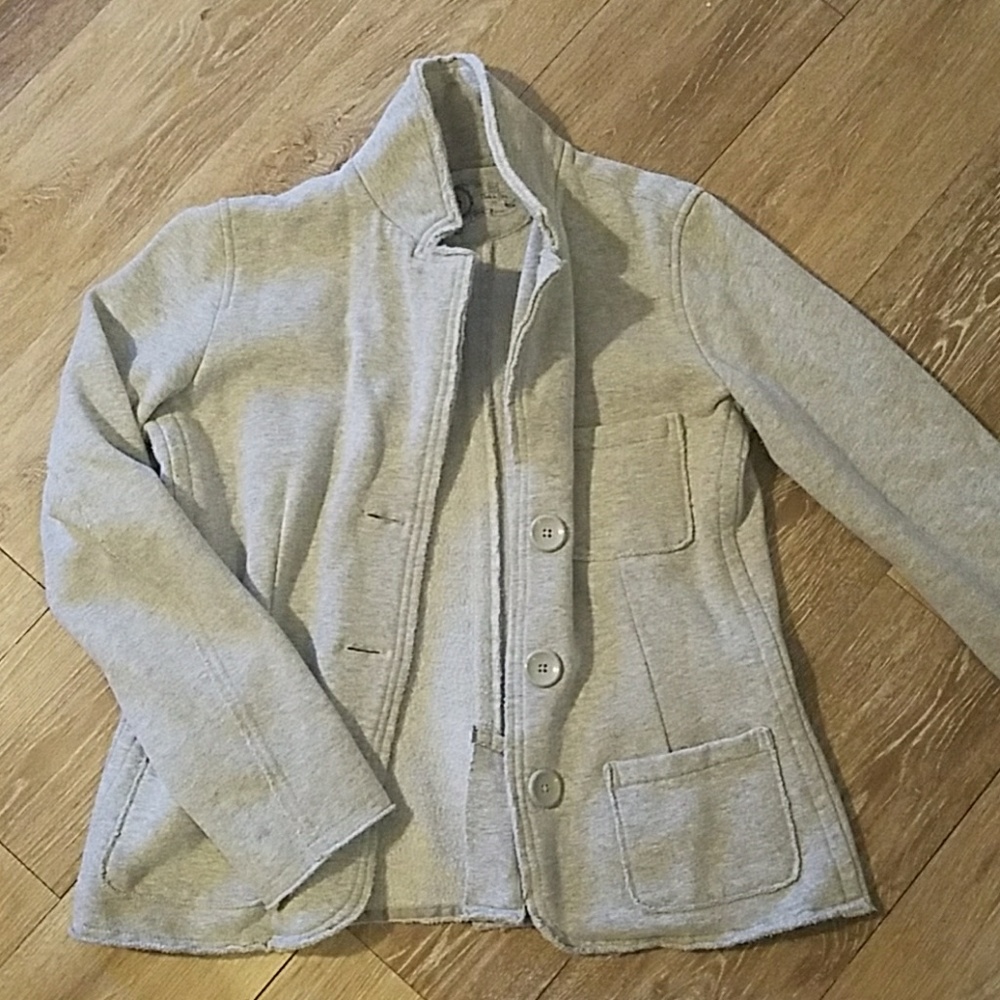 Gap light gray sweatshirt blazer, size M