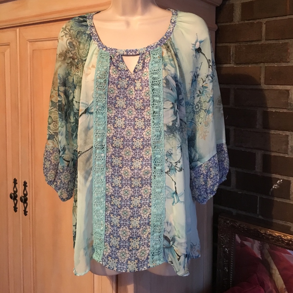 Fig and flower anthropologie Sz S Boho top