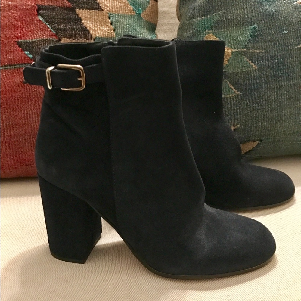 J. Crew black suede "Barret" boots