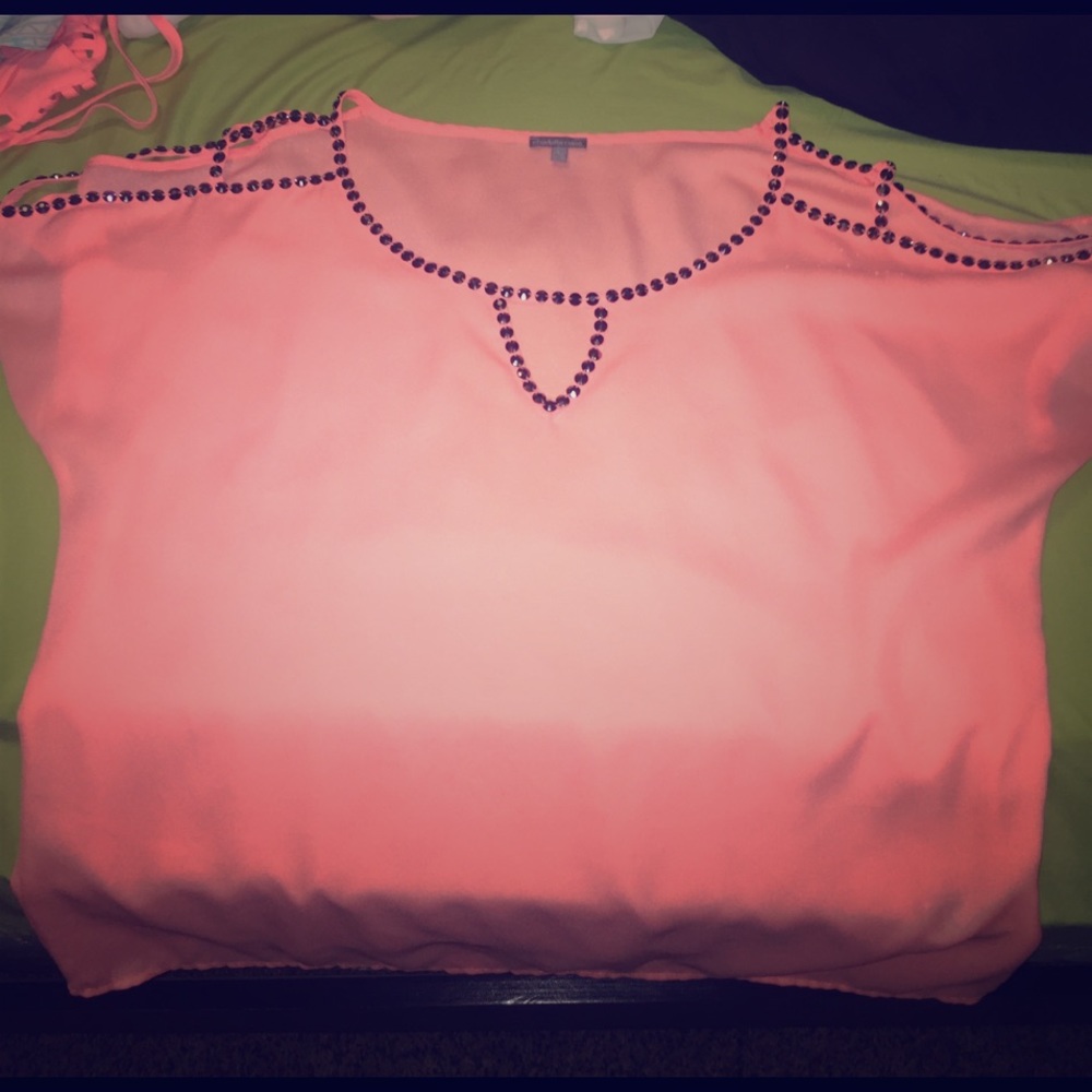 Adorable spring shirt with stones!