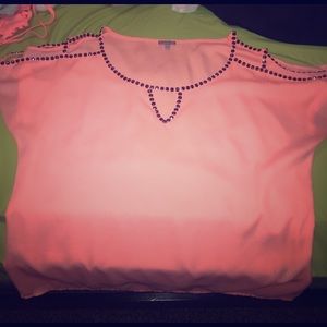 Adorable spring shirt with stones!