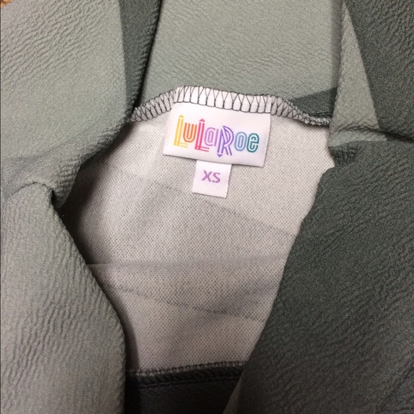 LuLaRoe Gray Striped Cassie - Picture 2 of 2