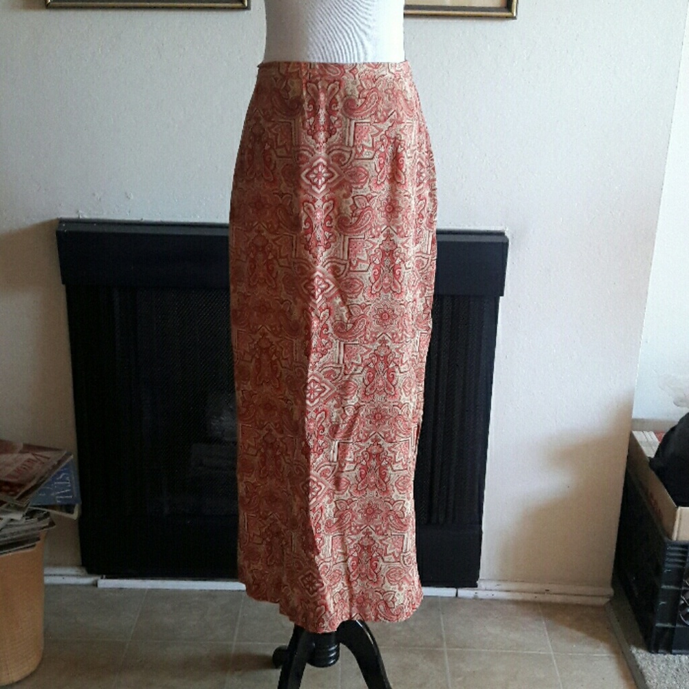 Silk Paisley Skirt