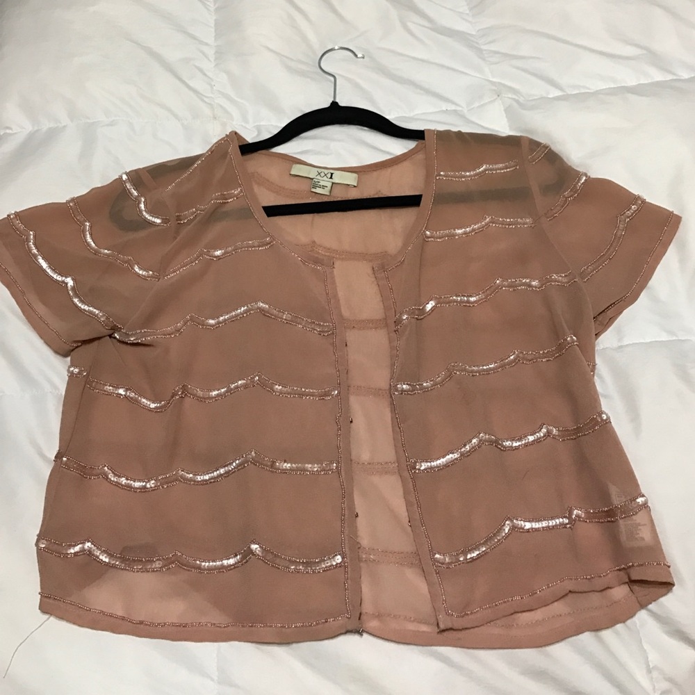 Sheer Blush Pink Top