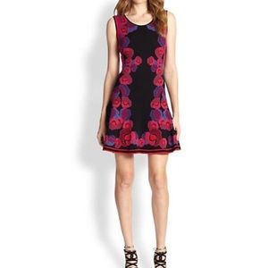 DVF floral knit fit & flare dress