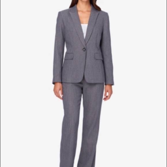 Tahari Other - Grey Tahari Arthur S Levine Herringbone Pant Suit