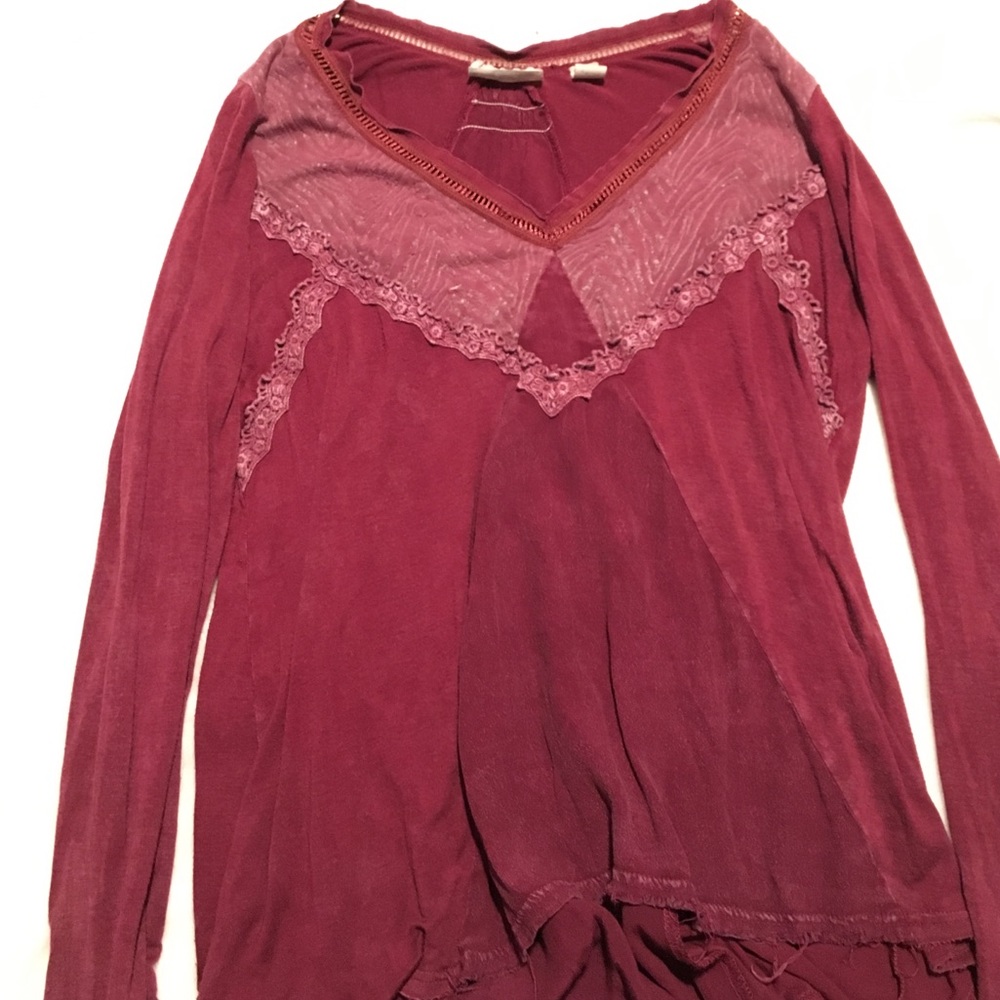 Gimmicks maroon long sleeve top