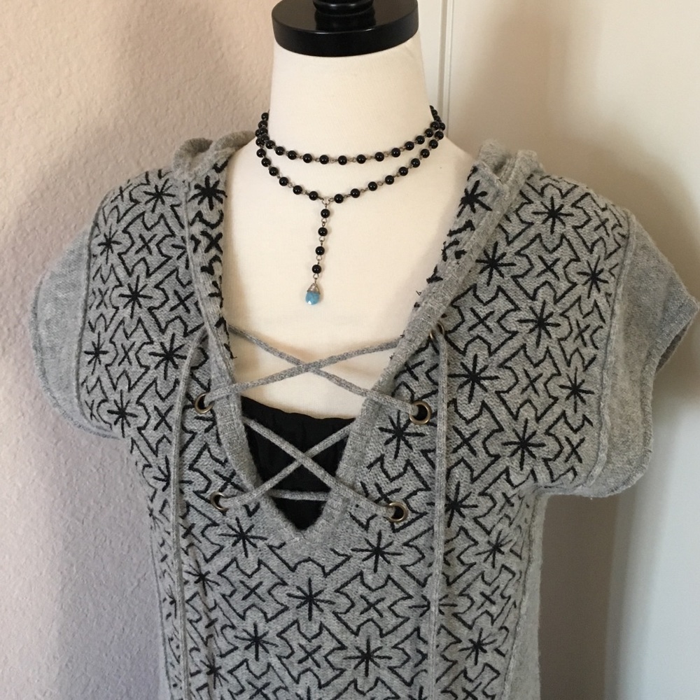 Free People Hooded Wool Sleeveless Vest - Picture 2 of 8