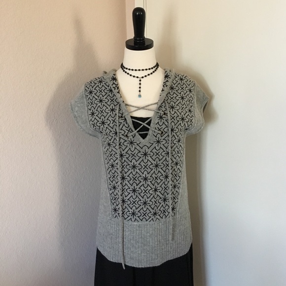 Free People Sweaters - Free People Hooded Wool Sleeveless Vest
