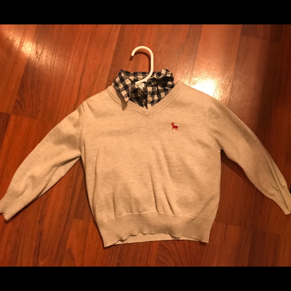 Carters 3T sweater and button-down shirt set