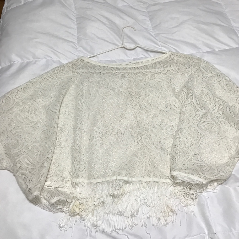 Lace sheer Fringes top