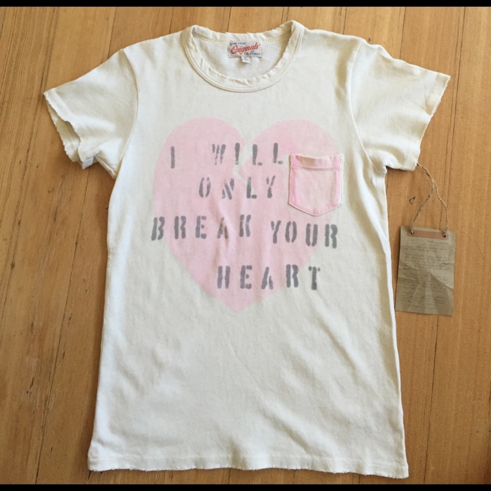 Junk Food Break Your Heart Tee in Almond