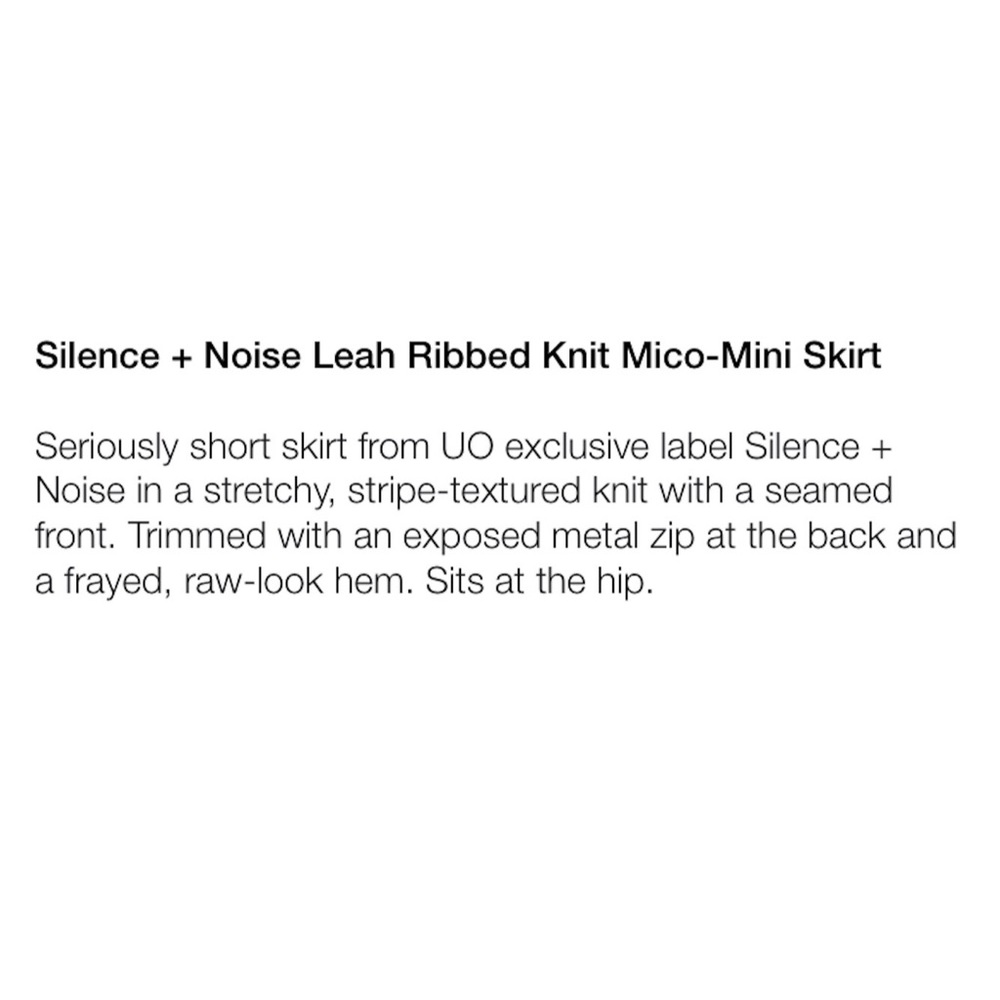 [silence + noise] ribbed knit micro-mini skirt - Picture 8 of 8
