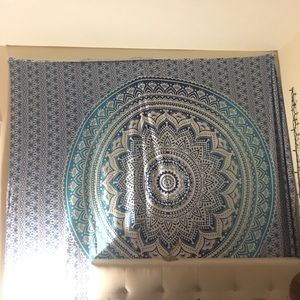 Blue Ombré Mandala Tapestry