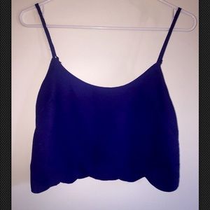 LA Hearts XS Dark Blue Crop Top