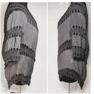 dreamers Tops - Boho Chic Gray Knit Top dreamers Tops - Boho Chic Gray Knit Top