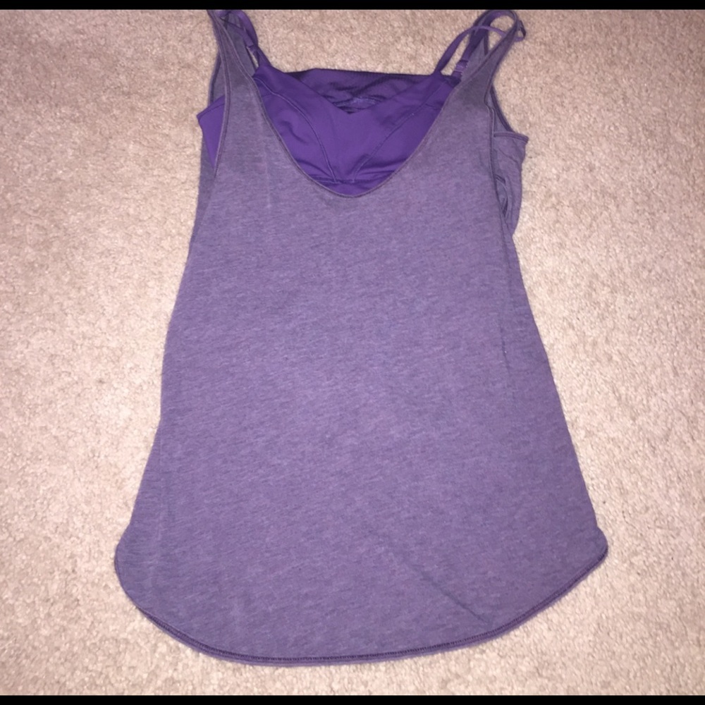 Purple Lululemon Tank w/ Attached Bra