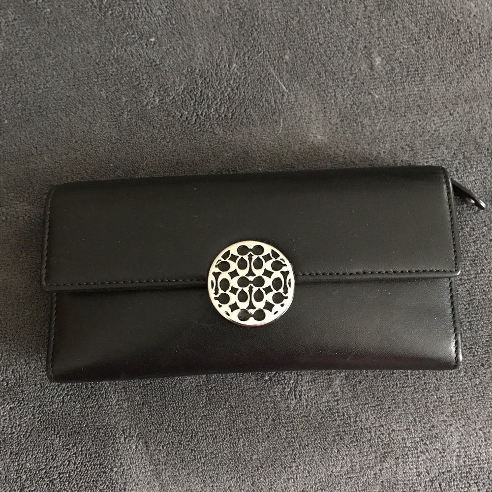 Coach soft BLACK leather wallet