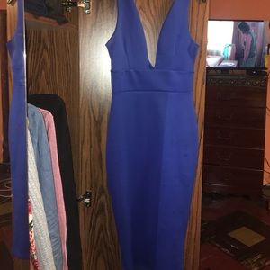 Blue bodycon dress
