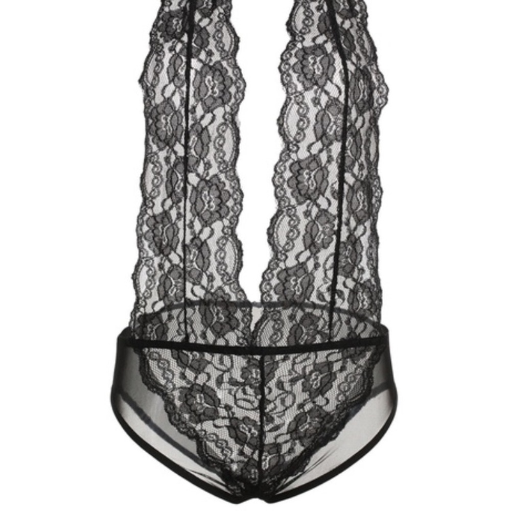 One piece Lace Halter Teddy  Lingerie - Picture 2 of 7