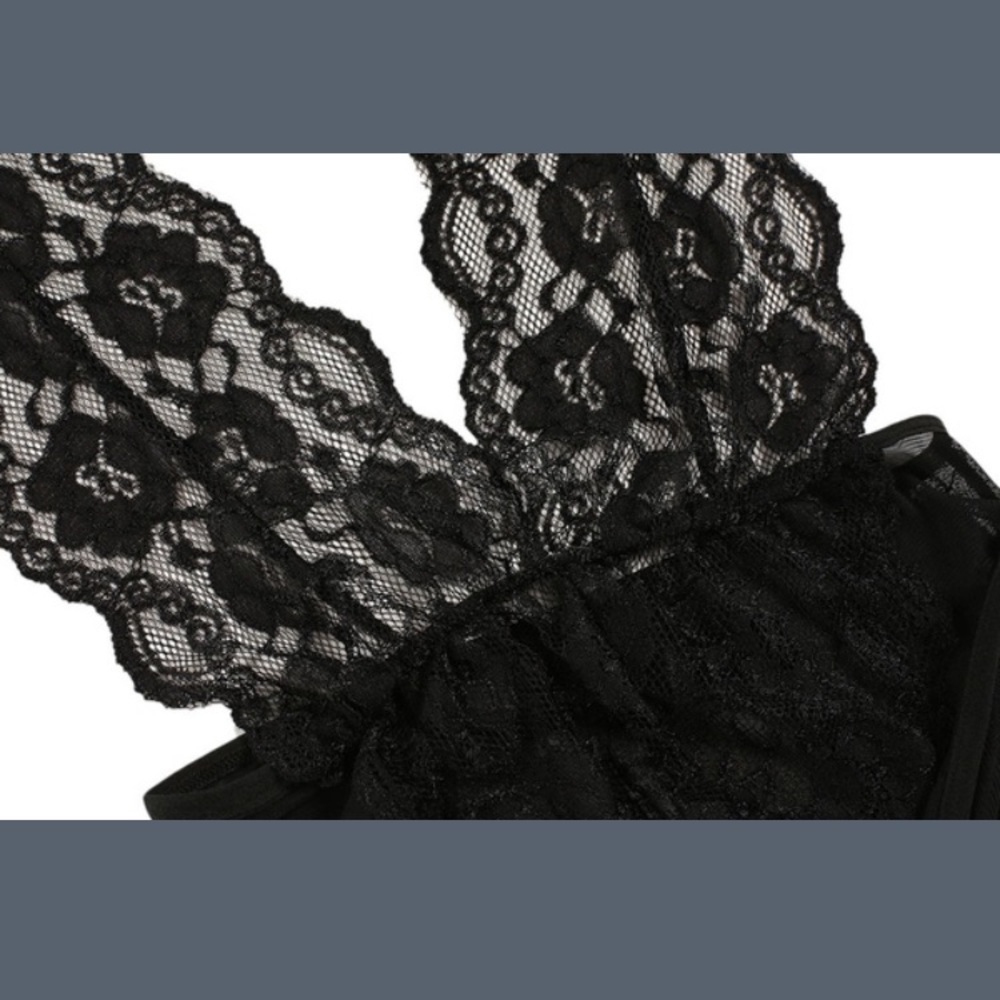 One piece Lace Halter Teddy  Lingerie - Picture 4 of 7