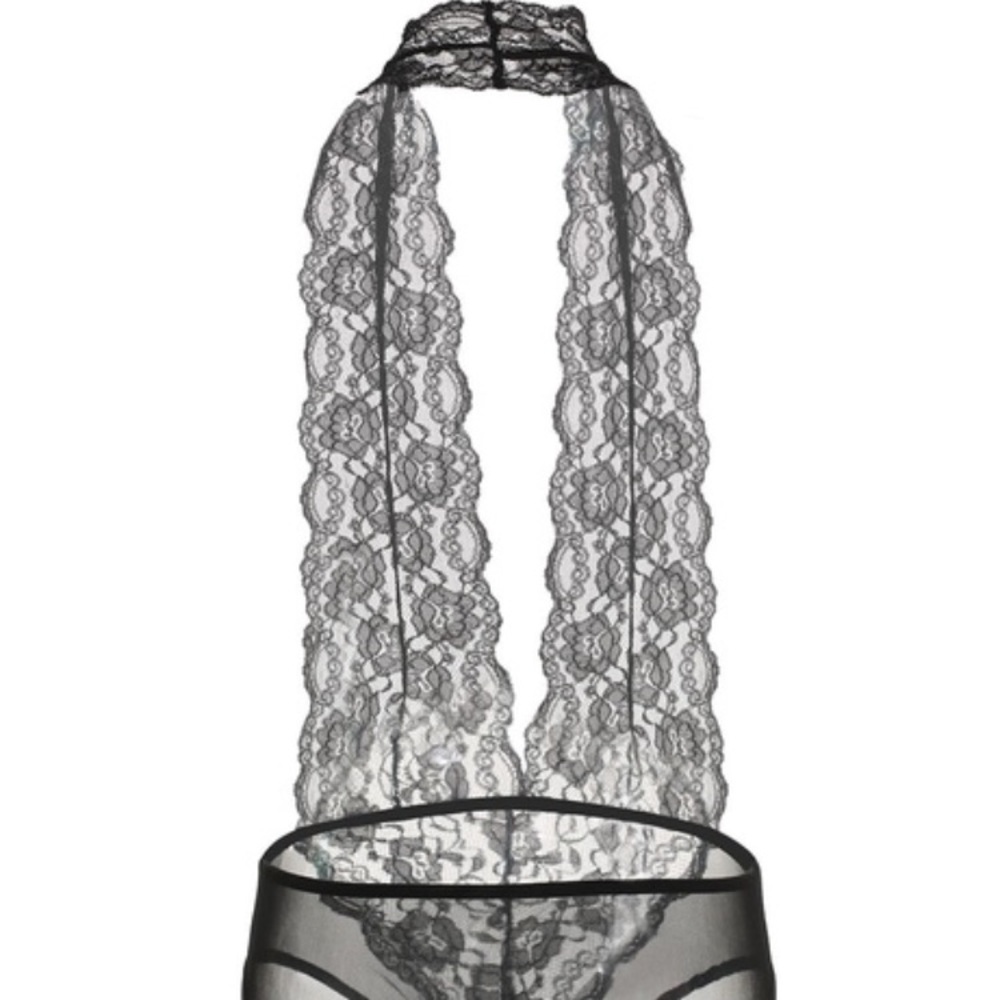 One piece Lace Halter Teddy  Lingerie - Picture 5 of 7