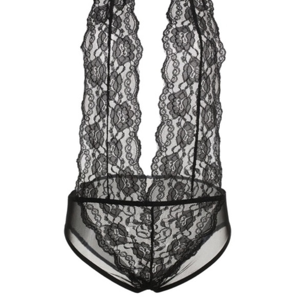 One piece Lace Halter Teddy  Lingerie - Picture 2 of 7