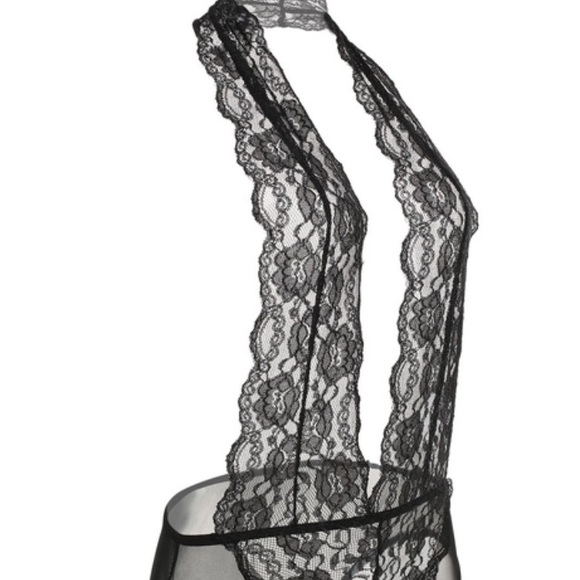 One piece Lace Halter Teddy  Lingerie - Picture 3 of 7