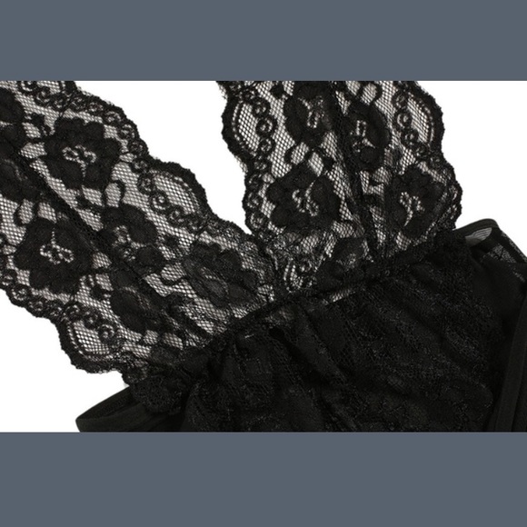 One piece Lace Halter Teddy  Lingerie - Picture 4 of 7