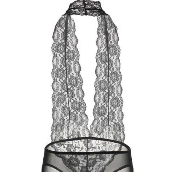 One piece Lace Halter Teddy  Lingerie - Picture 5 of 7