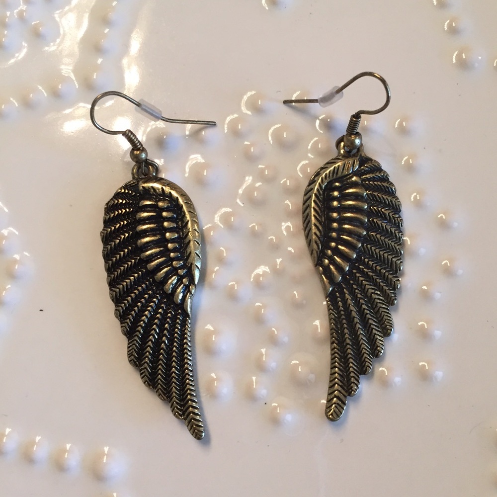 Gold Tone Wing Earrings