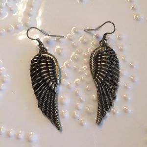 Gold Tone Wing Earrings