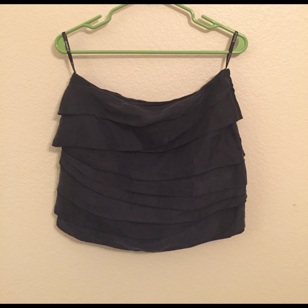 Bebe black ruffle skirt