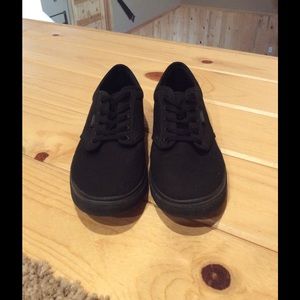 Black Lace-Up Vans Sneakers - Size 8.5