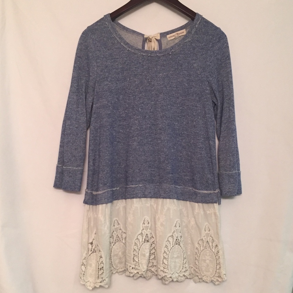 Altar'd State Blue and Lace shirt