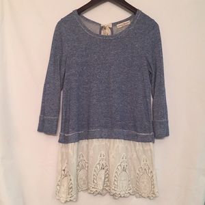 Altar'd State Blue and Lace shirt