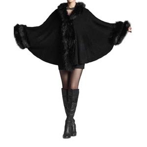 Dahlia Women's Fur Poncho