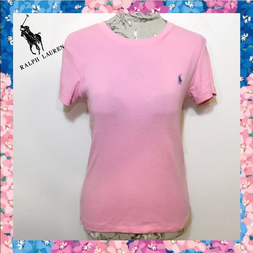 ~Ralph Lauren Sport Pretty Pink Crew Fitted Tee~