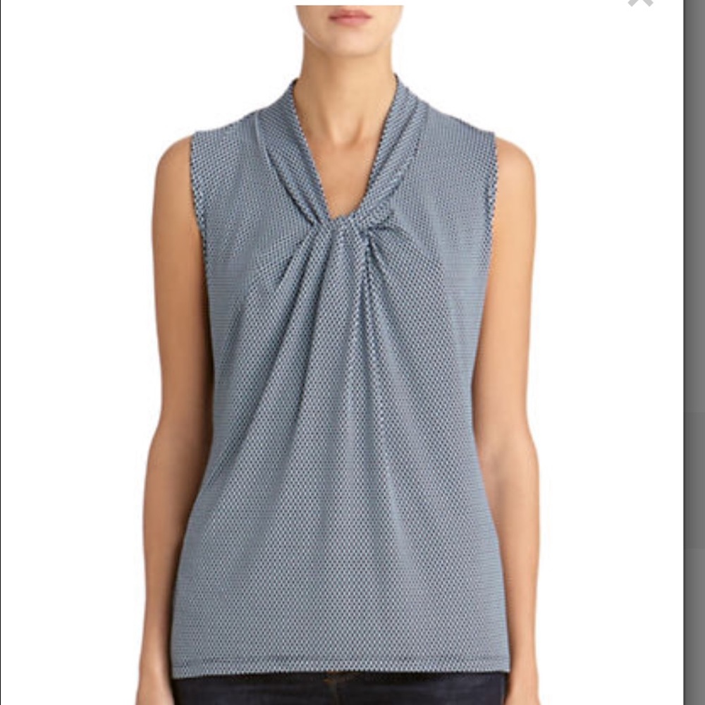 Jones New York Patterned Sleeveless Shirt