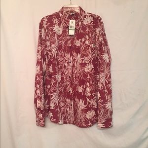 DC Red Floral Button-Up