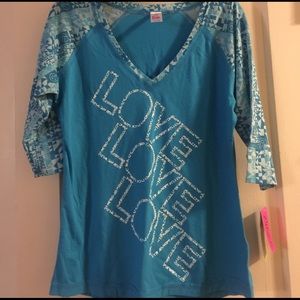 Large Teal Zumba Shirt