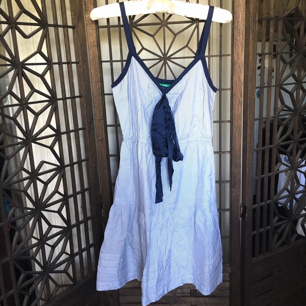 NWT AE Navy Pin Stripe Sun Dress