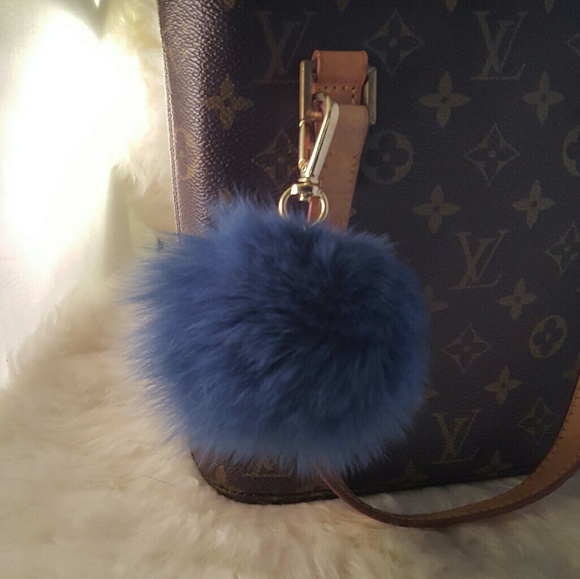 Genuine Fox Fur pompom bag charm/key chain - Picture 4 of 4